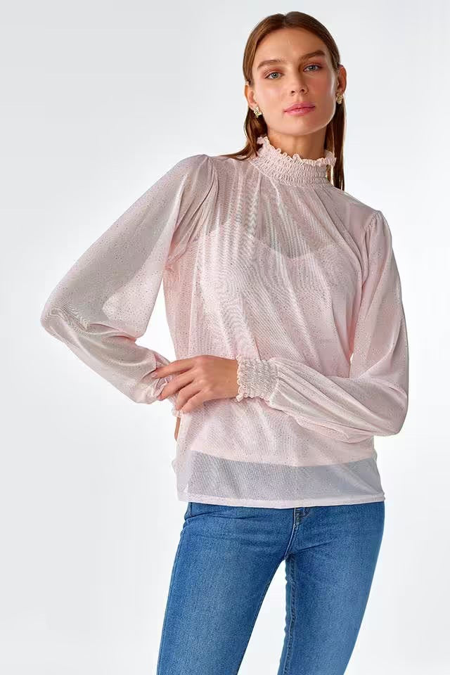 Solid Polyester Round Neck Women's Top