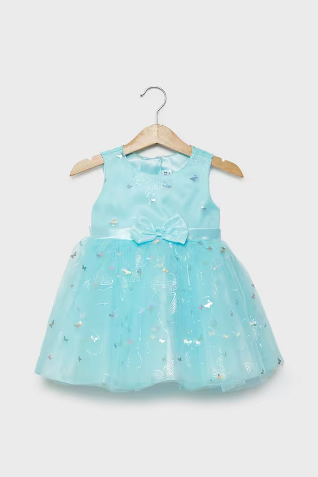Embellished Lace Regular Fit Infant Girls Dress